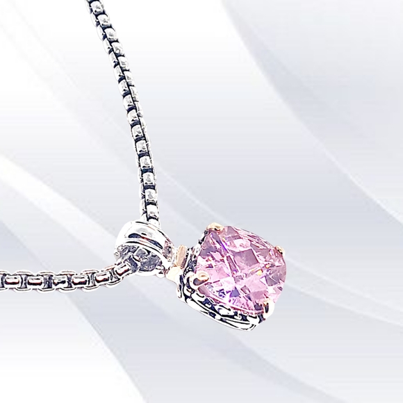 2-tone Stunning Pink CZ Renaissance Revival Choker. 16" NWOT - Picture 3 of 4